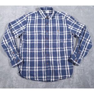 J Crew Authentic Workwear Shirt Mens Large Button Up 100% Cotton Long Sleeve